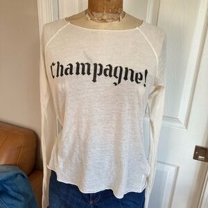 Wildfox White Tee with Black Logo Label